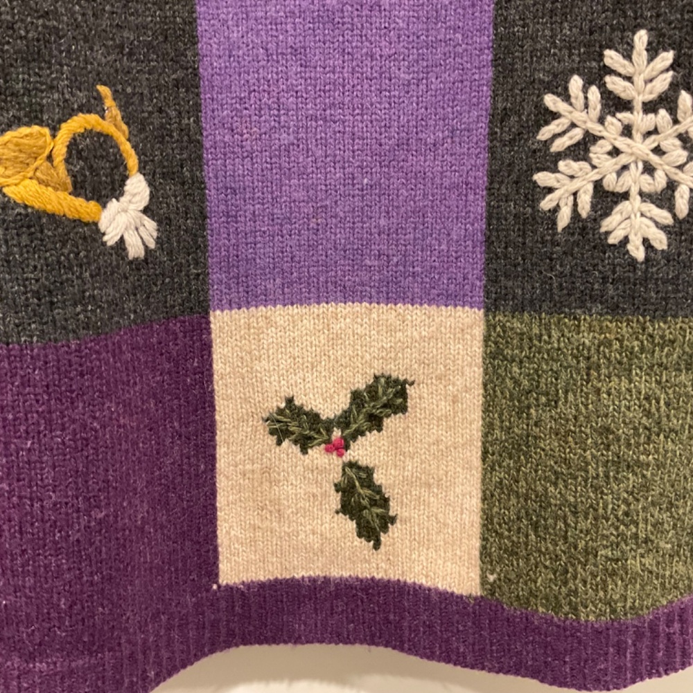 ORVIS Christmas Sweater Vintage 100% Wool Women’s Size Large - Picture 6 of 13